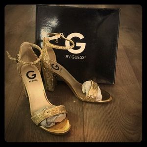 Gold Sequin heels